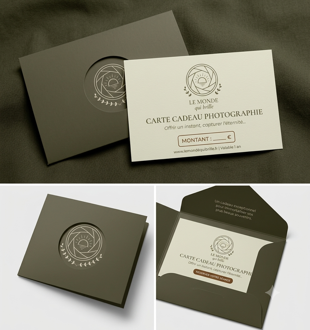 carte cadeau le monde qui brille